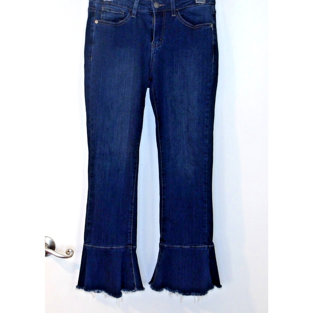 Judy Blue Jeans Womens 5/27 Low Rise Stretch Flare Bell Bottom Dark Wash Denim